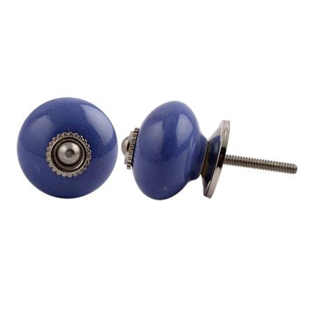 Slate Blue Silver Fitting Ceramic Cabinet Knob Online